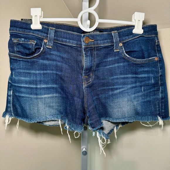 J Brand Tribute fit denim cutoff shorts size‎ 28 darker wash - Picture 1 of 6